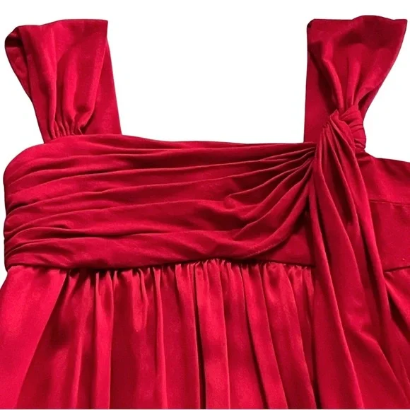 Vintage Y2K BCBG Maxazria Red Cocktail Party Silk Mini Dress XS Going Out Grad - Picture 5 of 9